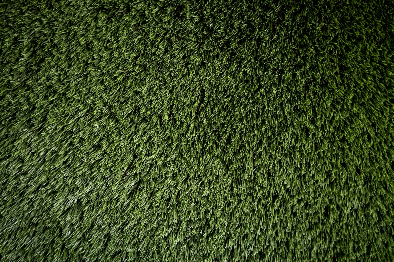 close up of artificial turf