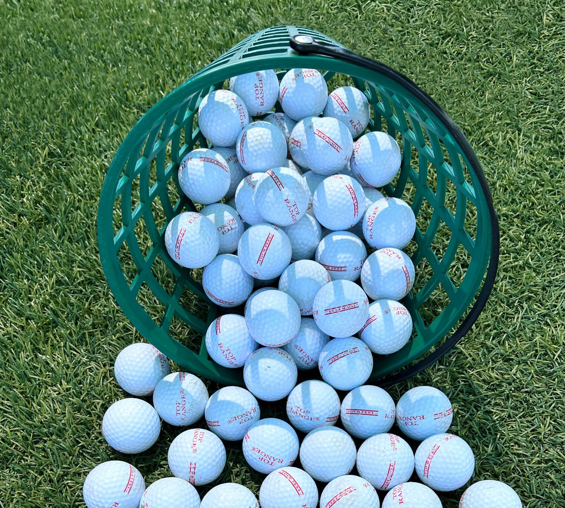 Image of golf balls on turf