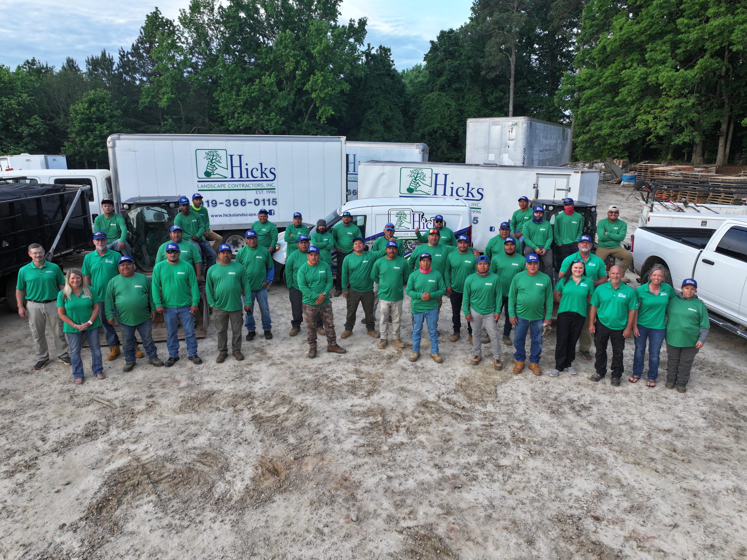 Group photo of entire American Artificial Turf Team